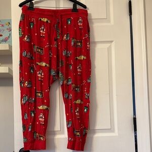 Women’s Red Holiday Santa Pajama Pants